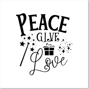 Peace Give Love, Christmas Family Collection Posters and Art